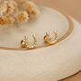 Sterling Silver Horseshoe 18 G Screw Back Stud Earrings, thumbnail 4 of 11
