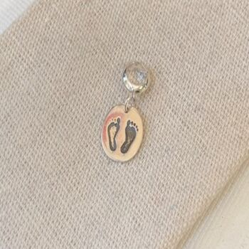 Sterling Silver Footprint Charm, 3 of 6