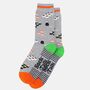 Sushi Maki Rolls Men's Bamboo Socks Grey, thumbnail 2 of 4