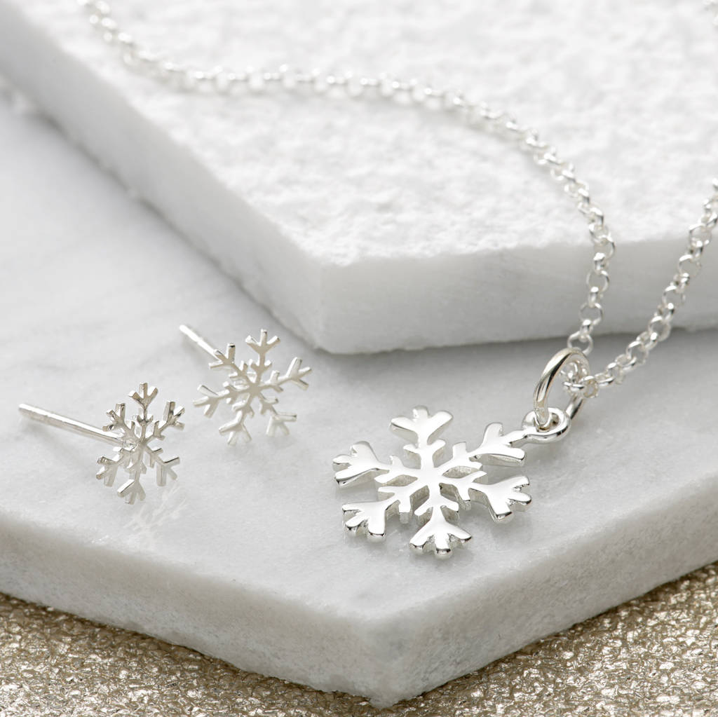Silver Snowflake Jewellery Set Silver Snowflake Jewellery Set