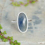 Oval Sapphire Ring In Sterling Silver, thumbnail 1 of 3