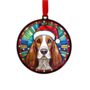 Basset Hound In Santa Hat Suncatcher Decoration, thumbnail 5 of 6