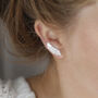 Sterling Silver Feather Ear Climbers, thumbnail 3 of 6