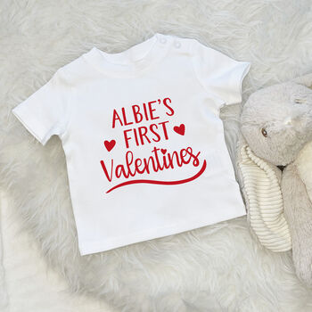 My First Valentines Day Personalised Baby Outfit, 7 of 11