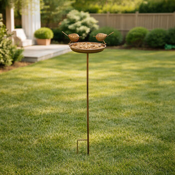 Vintage Robin Bird Bath Feeder Bowl Garden Decor Statue, 6 of 8