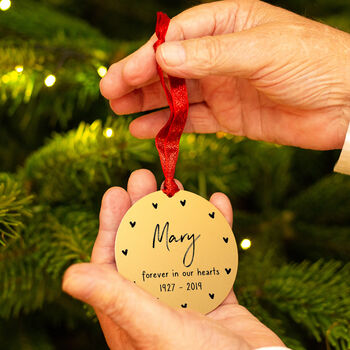 Personalised Remembrance In Our Hearts Christmas Bauble, 3 of 6