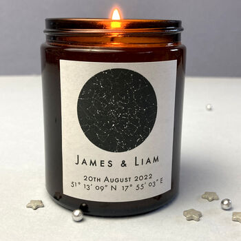 Personalised Star Map Candle, 3 of 5
