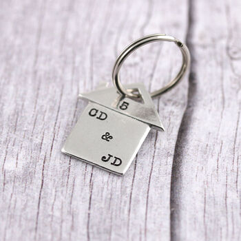 Personalised New Home Housewarming Gift Pewter Keyring, 9 of 12