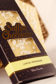 Big White Chocolate Bar Handmade By Saffire Chocolates, 2 of 5