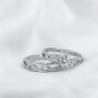 Adjustable Silver Plated Couple Braided Promise Rings, thumbnail 3 of 5