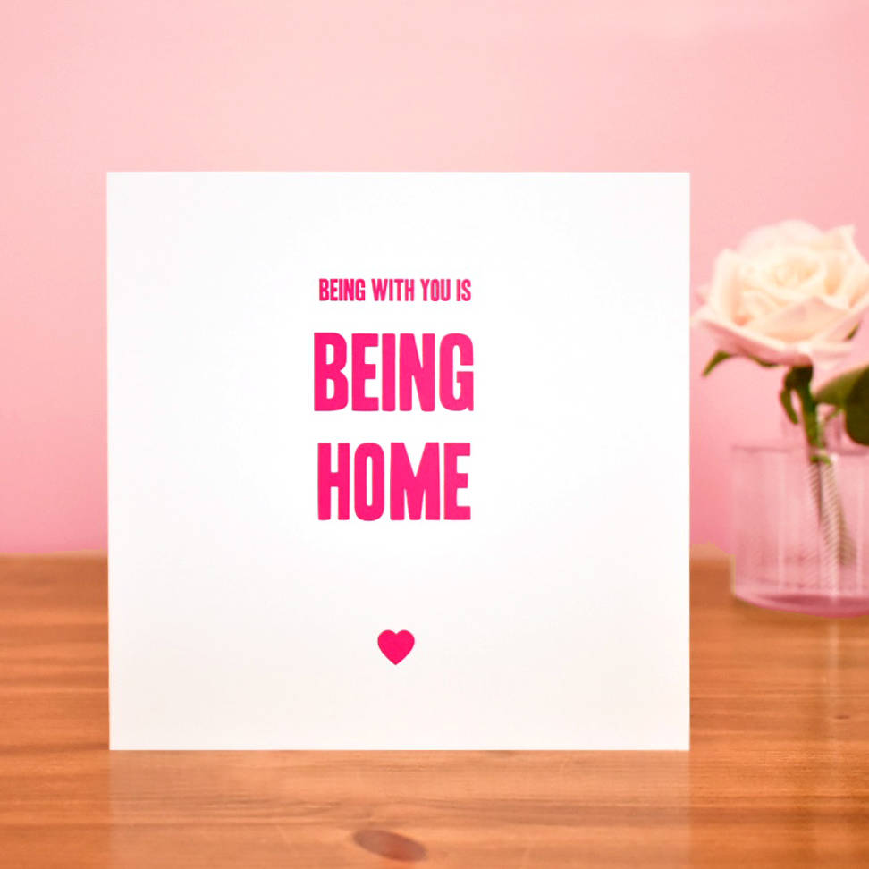 'being home' anniversary card by mrs l cards