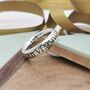 Roman Numerals Personalised Solid Silver 6mm Ring, thumbnail 7 of 12