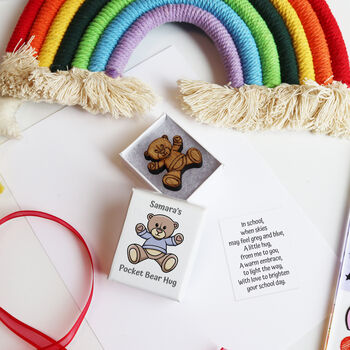 Personalised Bear Hug In A Box Back To School Token, 8 of 10