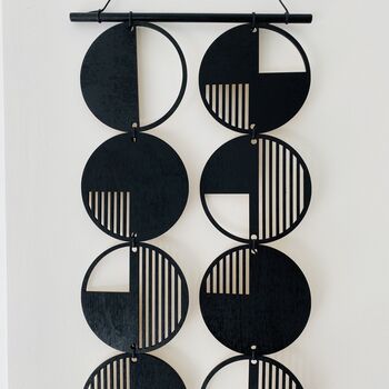 Black Cut Out Plywood Geometric Wall Art, 3 of 10