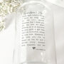 Personalised Glass Vase For Grandma/Nanny With Poem, thumbnail 2 of 3