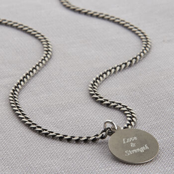 Personalised Silver St Christopher Curb Necklace, 3 of 9
