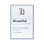 B Is For Beauty Pin Badge And Card, thumbnail 5 of 5