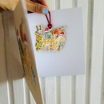 Letterbox Wild Swimming Christmas Card And Gift, 2 of 3