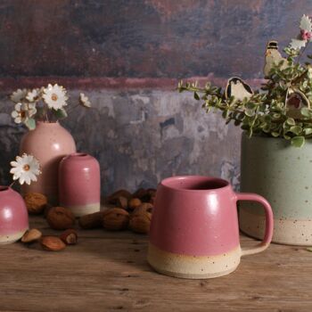 Limited Edition Fuchsia Handmade Stone Ceramic Mug, 2 of 8
