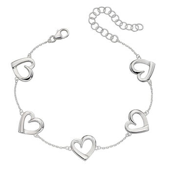 Adjustable Sterling Silver Open Heart Bracelet, 4 of 8
