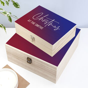 Personalised Sunset Gradient Family Christmas Eve Box, 4 of 12
