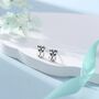 Sterling Silver Schnauzer Dog Stud Earrings In Oxidised, thumbnail 6 of 11