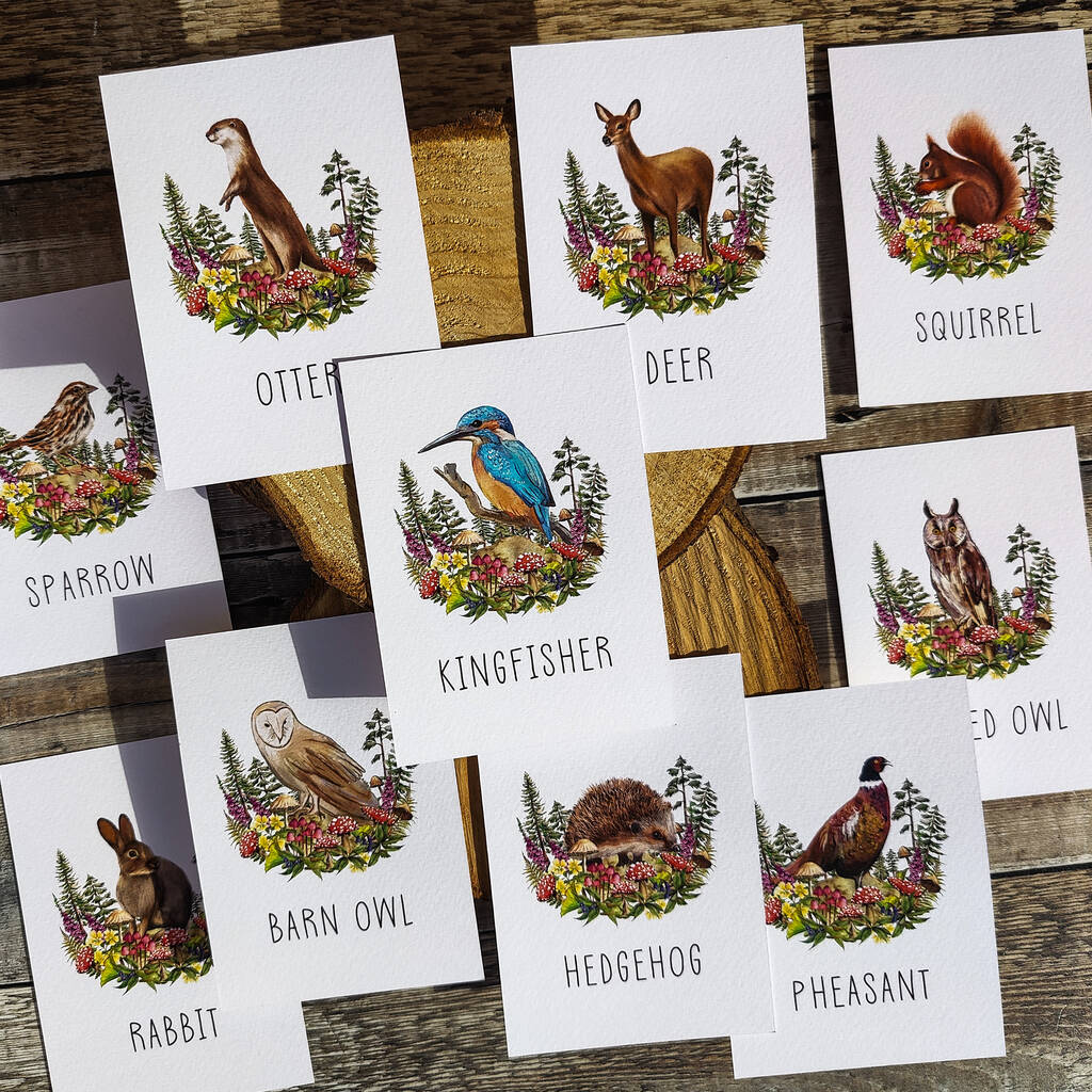 Woodland Animals Table Name Cards, 1 of 6