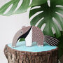 Hand Painted Wooden Anteater Ornament, thumbnail 1 of 4