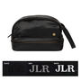 Personalised Large Leather Raleigh Wash Bag Black, thumbnail 5 of 7