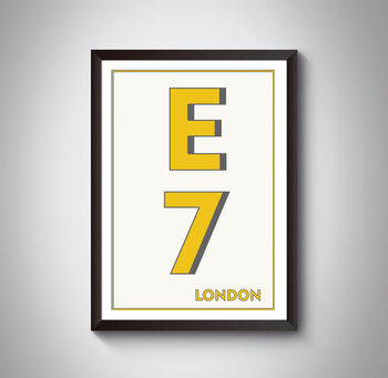 E7 Leytonstone, Stratford London Postcode Print, 4 of 10