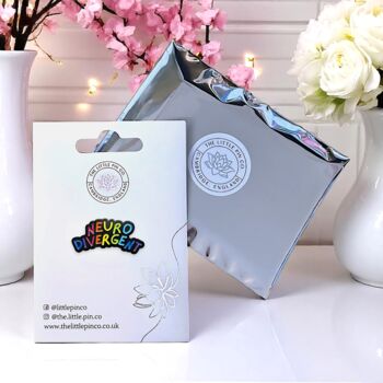 Rainbow Coloured Neurodivergent, Autism, Adhd, Dyslexia, Tourettes Enamel Pin Badge Gift For Kids, 2 of 8
