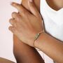 Green Aventurine Charm Chain Bracelet In Gold, thumbnail 3 of 4