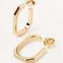 Square Hoops Gold, thumbnail 2 of 3