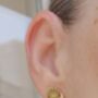 Sunrise Stud Earrings In Silver Or Gold Colour, thumbnail 2 of 11