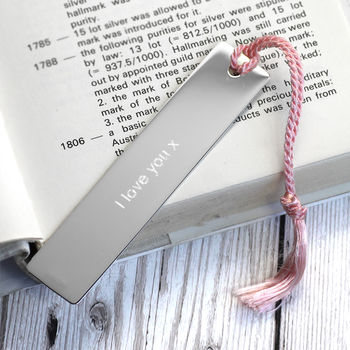 bookmark tassel silver personalised bookmarks notonthehighstreet