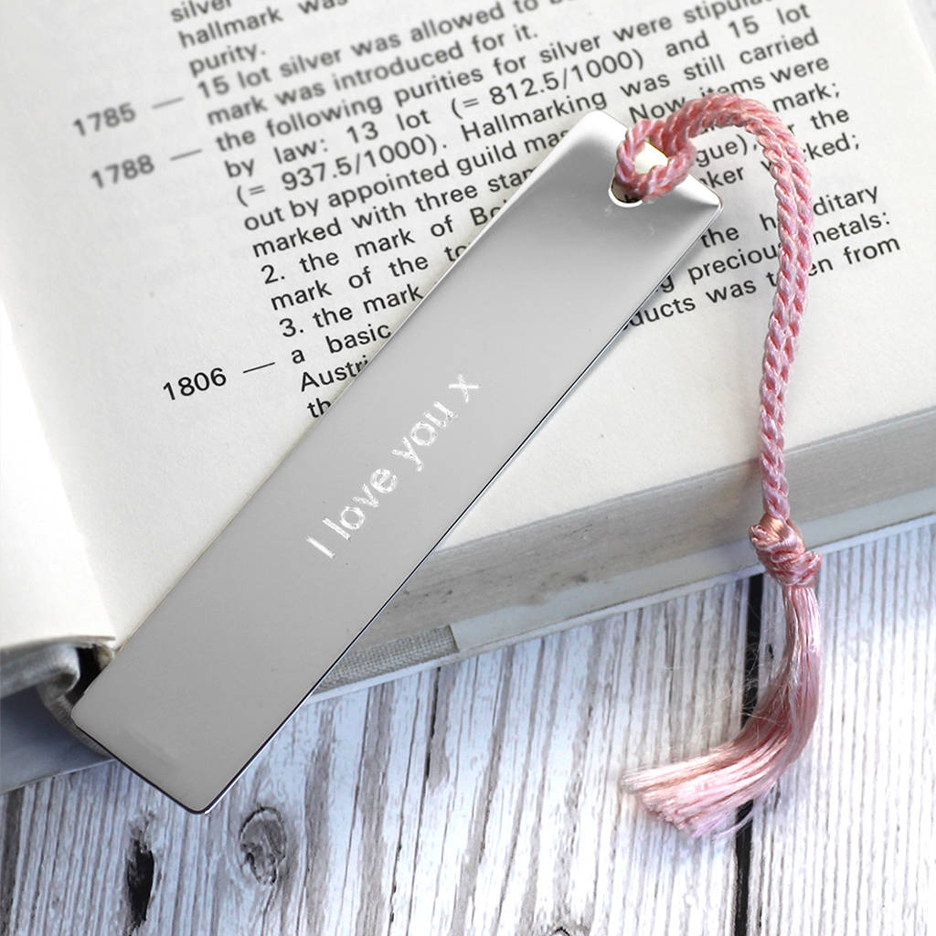 Personalised Silver Bookmark With Tassel, 1 of 6