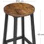 Set Of Two Bar Stools Industrial Style Kitchen Chairs, thumbnail 12 of 12