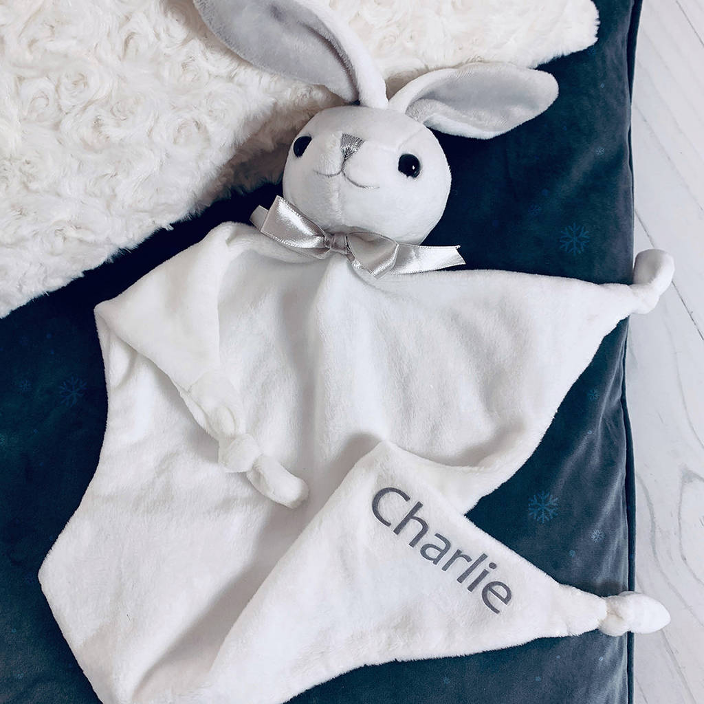 Personalised Little Bunny Comforter By Babyblooms