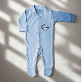 Personalised Name Embroidered Sleepsuit, 2 of 4