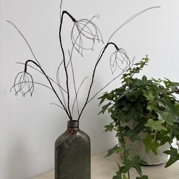 Three Handmade Wire Fritillaria Stems, 8 of 11