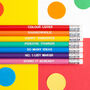 Motivational Rainbow Pencil Set, thumbnail 1 of 3