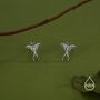 Lunar Moth Sterling Silver Stud Earrings With Oxidised Finish, thumbnail 7 of 12