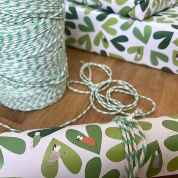 Leaf Hearts And Bug Wrapping Paper Or Gift Wrap Set, 3 of 12