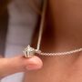 Sterling Silver Cupcake Charm Necklace, thumbnail 1 of 8