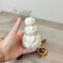 White Carved Pumpkin Candle Halloween Decoration, thumbnail 2 of 7