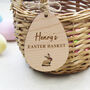 Easter Basket Personalised Wooden Tag, thumbnail 5 of 6