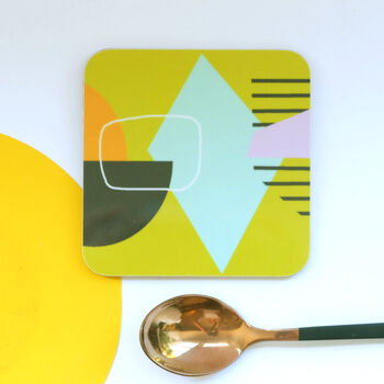 Set Of Coasters With Abstract Painting Designs, 5 of 11