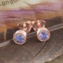 Tanzanite Rose/Gold Plated December Birthstone Necklace, thumbnail 5 of 8