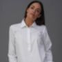 Carla White Pop Over Tunic Organic Cotton Shirt, thumbnail 1 of 4