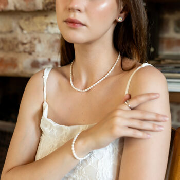 Natural Freshwater Real Seed Pearl Strand Necklace, 3 of 5